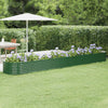 Casella di pianificazione Vidaxl 440x80x36 cm in polvere verdi in acciaio rivestito
