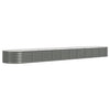Casella di pianificazione Vidaxl 440x80x36 cm in polvere grigio in acciaio rivestito