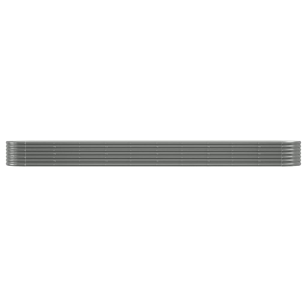 Vidaxl plantenbak 440x80x36 cm gegalvaniseerd staal grijs