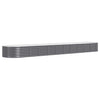 Casella di pianificazione Vidaxl 440x80x36 cm in polvere antracite in acciaio rivestito