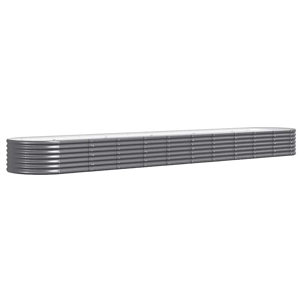 Vidaxl plantenbak 440x80x36 cm gegalvaniseerd staal antracietkleurig