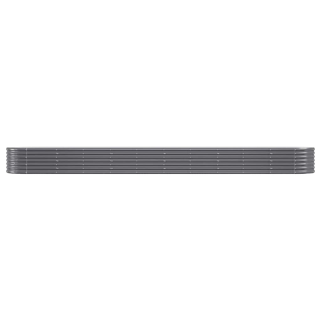 Vidaxl plantenbak 440x80x36 cm gegalvaniseerd staal antracietkleurig