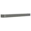 Scatola di pianificazione Vidaxl 512x80x36 cm in polvere grigio in acciaio rivestito