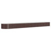 Casella di pianificazione Vidaxl 512x80x36 cm in polvere con bordo rivestito in acciaio