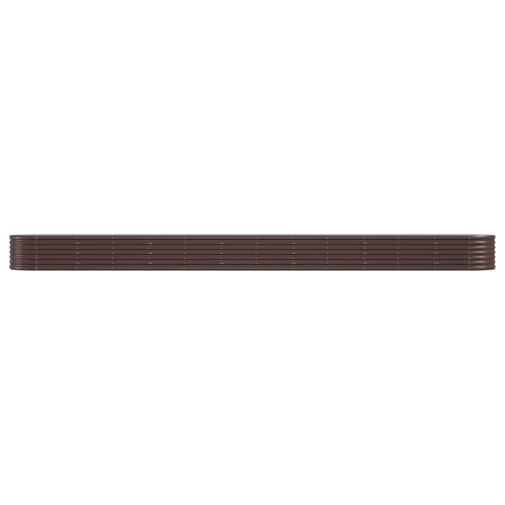 Vidaxl plantenbak 512x80x36 cm gegalvaniseerd staal bruin