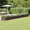 Casella di pianificazione Vidaxl 512x80x36 cm in polvere con bordo rivestito in acciaio