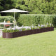 Vidaxl plantenbak 512x80x36 cm gegalvaniseerd staal bruin