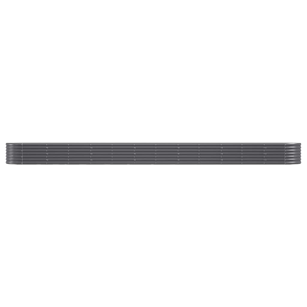 Vidaxl plantenbak 512x80x36 cm gegalvaniseerd staal antracietkleurig