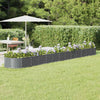 Casella di pianificazione Vidaxl 512x80x36 cm in polvere con antracite in acciaio rivestito