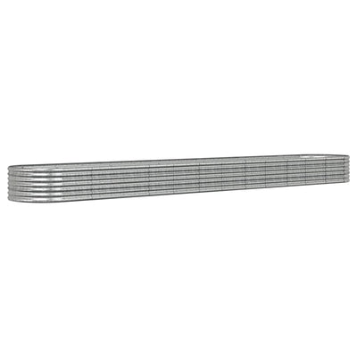 Vidaxl fioriera 512x80x36 cm in polvere colorata in acciaio rivestito