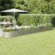 Vidaxl Sembradora 512x80x36 cm Polvo de acero cubierto de plata de color plateado