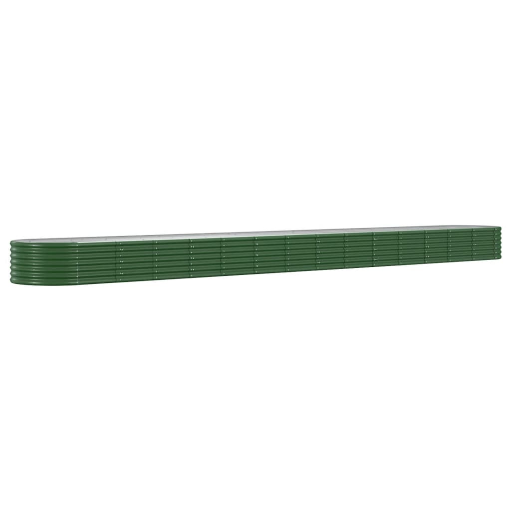 Vidaxl plantenbak 620x80x36 cm gegalvaniseerd staal groen