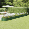 Casella di pianificazione Vidaxl 620x80x36 cm in polvere verdi in acciaio rivestito
