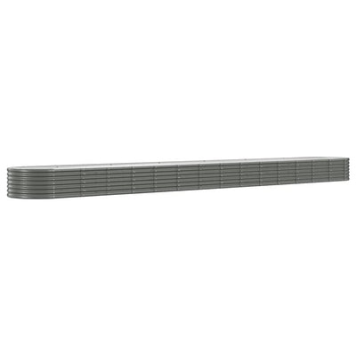 Scatola di pianificazione Vidaxl 620x80x36 cm in polvere grigio rivestito