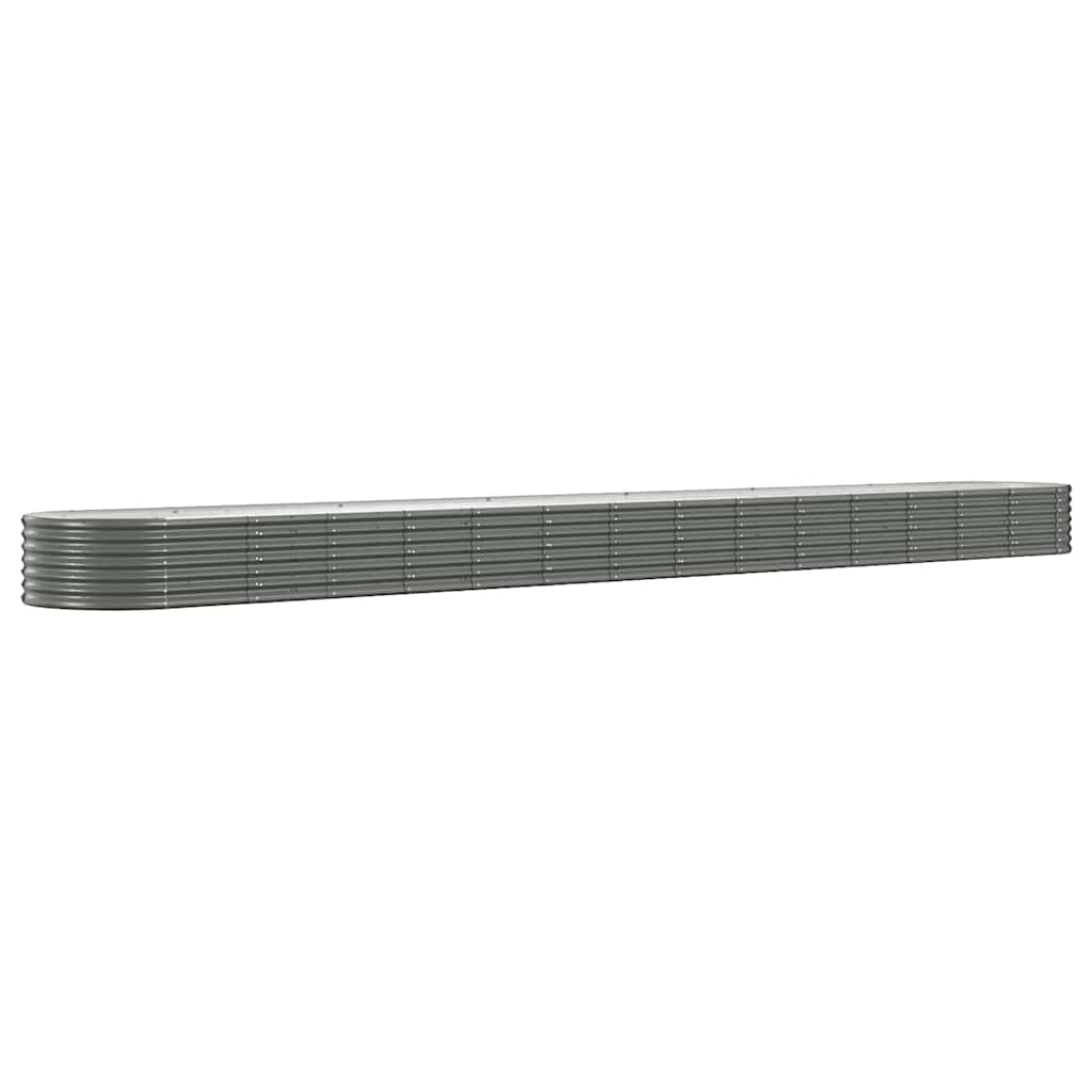 Scatola di pianificazione Vidaxl 620x80x36 cm in polvere grigio rivestito
