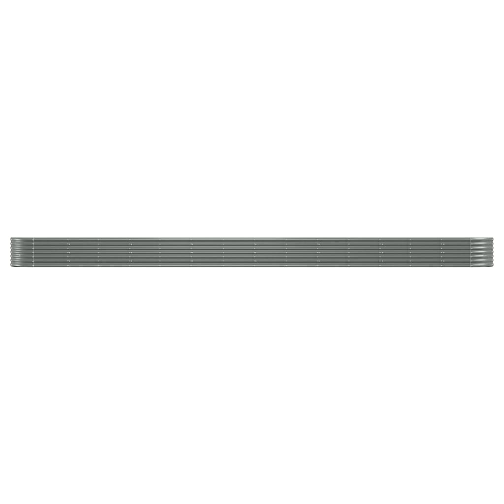 Vidaxl plantenbak 620x80x36 cm gegalvaniseerd staal grijs