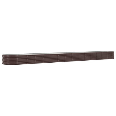 Casella di pianificazione Vidaxl 620x80x36 cm in polvere ricoperta di marrone ricoperto