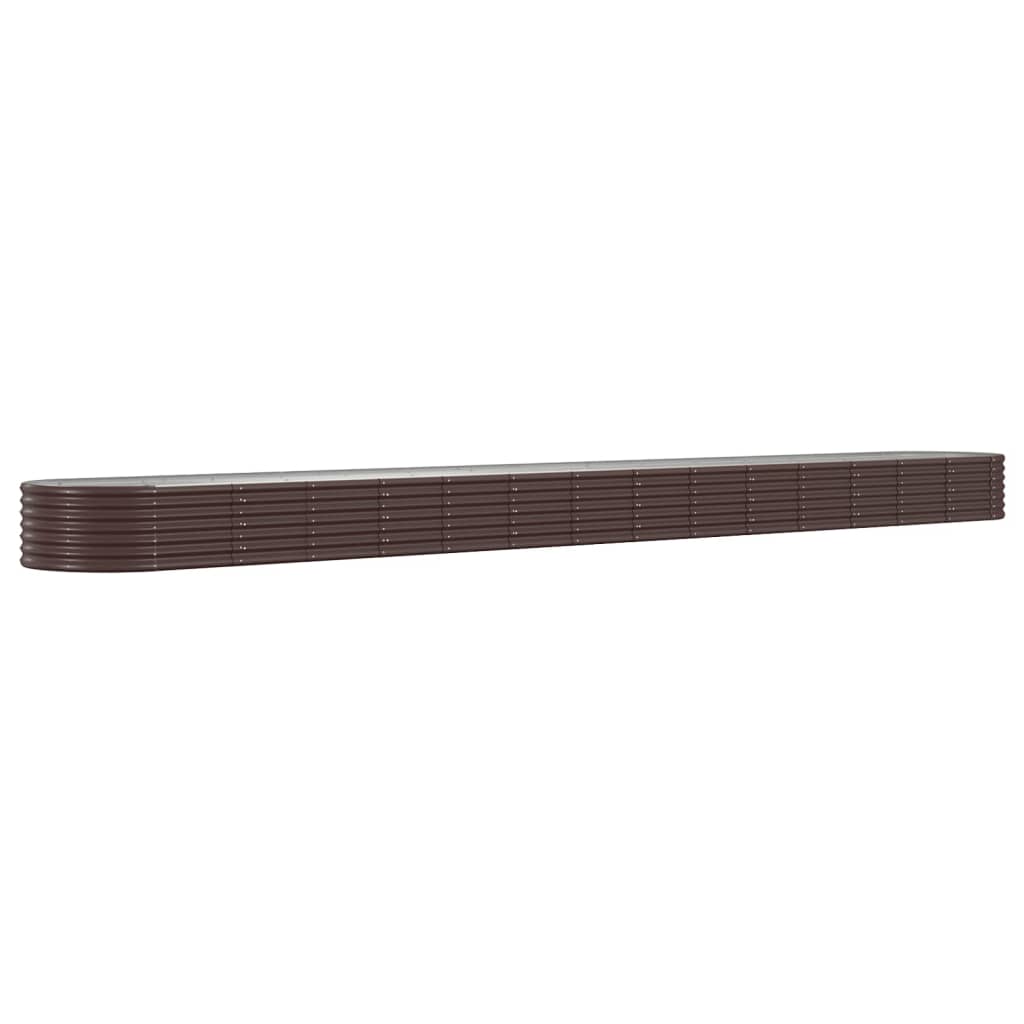 Casella di pianificazione Vidaxl 620x80x36 cm in polvere ricoperta di marrone ricoperto