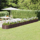 Vidaxl plantenbak 620x80x36 cm gegalvaniseerd staal bruin