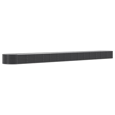 Casella di pianificazione Vidaxl 620x80x36 cm in polvere ricoperta antracite -colorata