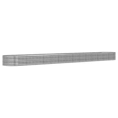 Scatola di pianificazione Vidaxl 620x80x36 cm in polvere colorata in acciaio rivestito