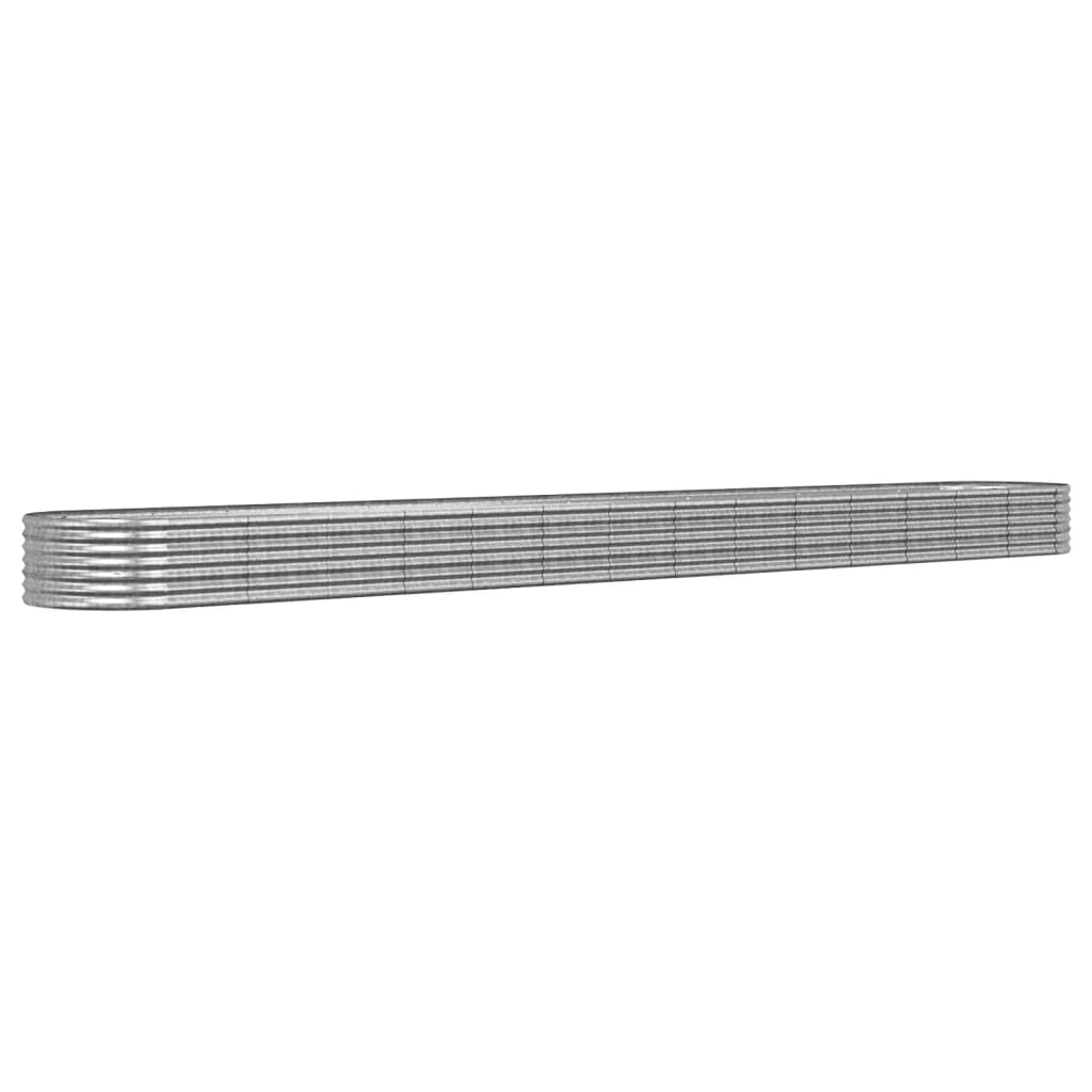 Scatola di pianificazione Vidaxl 620x80x36 cm in polvere colorata in acciaio rivestito
