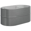 Scatola di pianificazione Vidaxl 152x80x68 cm in polvere grigio in acciaio rivestito
