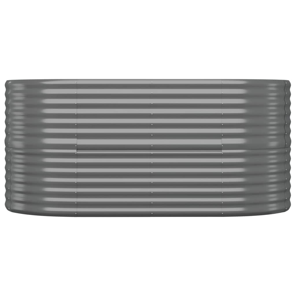 Scatola di pianificazione Vidaxl 152x80x68 cm in polvere grigio in acciaio rivestito