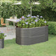 Vidaxl plantenbak 152x80x68 cm gegalvaniseerd staal grijs