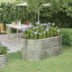 Vidaxl plantenbak 152x80x68 cm gegalvaniseerd staal zilverkleurig