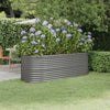 Scatola di pianificazione Vidaxl 224x80x68 cm in polvere grigio rivestito