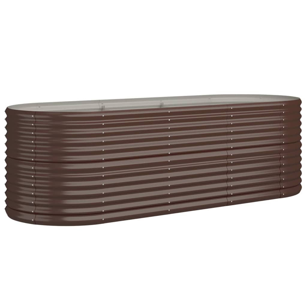 Casella di pianificazione Vidaxl 224x80x68 cm in polvere con in acciaio rivestito