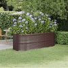 Casella di pianificazione Vidaxl 224x80x68 cm in polvere con in acciaio rivestito