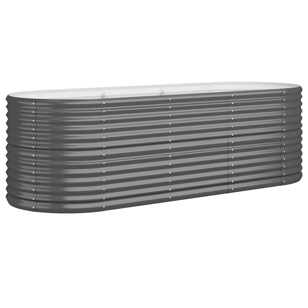 Vidaxl plantenbak 224x80x68 cm gegalvaniseerd staal antracietkleurig