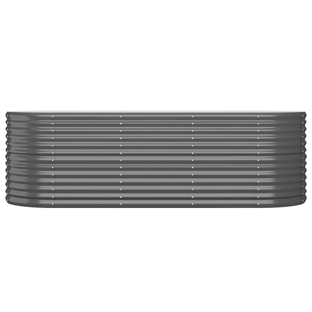 Vidaxl Planning Box 224x80x68 cm in polvere antracite in acciaio rivestito