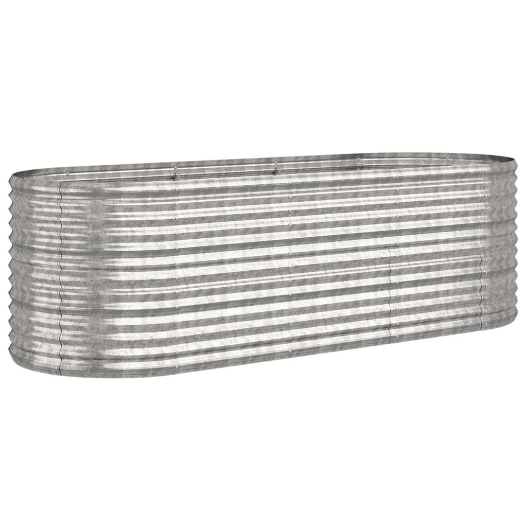 Scatola di pianificazione Vidaxl 224x80x68 cm in polvere colorata in acciaio rivestito