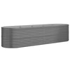 Scatola di pianificazione Vidaxl 296x80x68 cm in polvere grigio in acciaio rivestito