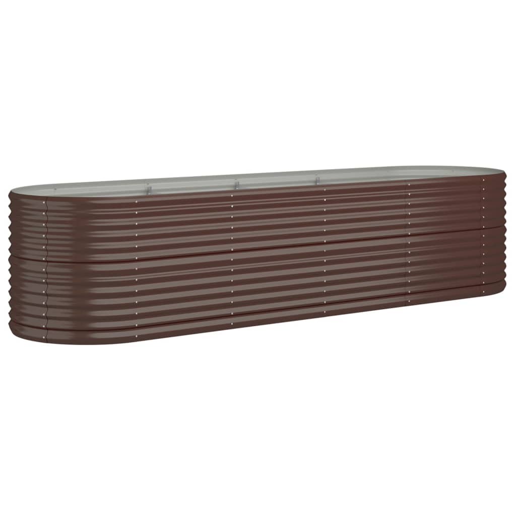 Vidaxl plantenbak 296x80x68 cm gegalvaniseerd staal bruin