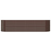Scatola di pianificazione Vidaxl 296x80x68 cm in polvere con bordo rivestito in acciaio