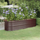 Vidaxl plantenbak 296x80x68 cm gegalvaniseerd staal bruin