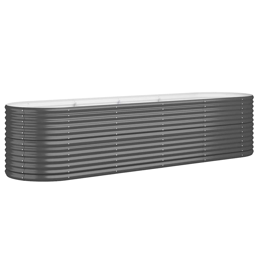 Vidaxl Planning Box 296x80x68 cm en polvo -acero recubierto antracita