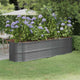 Vidaxl Planning Box 296x80x68 cm en polvo -acero recubierto antracita