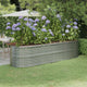 VidaXL Planning box 296x80x68 cm powder -coated steel silver colored