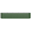 Vidaxl Planning Box 368x80x68 cm in polvere verdi in acciaio rivestito
