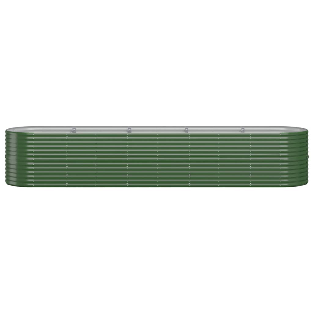 Vidaxl plantenbak 368x80x68 cm gegalvaniseerd staal groen