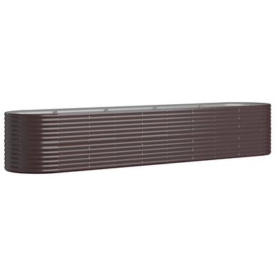 Casella di pianificazione Vidaxl 368x80x68 cm in polvere ricoperta di marrone rivestito