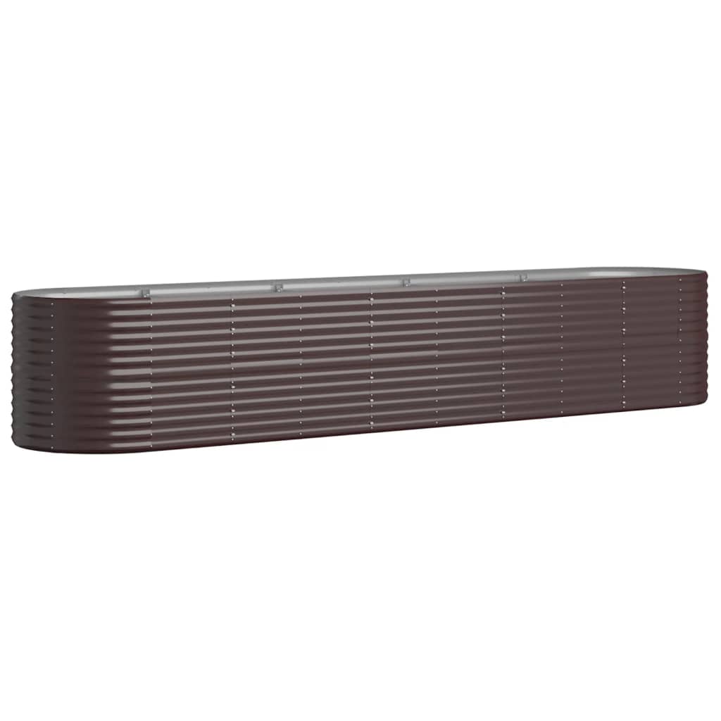 Casella di pianificazione Vidaxl 368x80x68 cm in polvere ricoperta di marrone rivestito