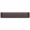 Casella di pianificazione Vidaxl 368x80x68 cm in polvere ricoperta di marrone rivestito