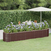 Casella di pianificazione Vidaxl 368x80x68 cm in polvere ricoperta di marrone rivestito