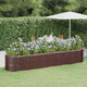 Vidaxl plantenbak 368x80x68 cm gegalvaniseerd staal bruin